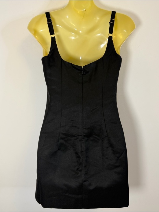 NWT PepperMayo Aretha Black Mini Dress with Gold Ring Straps - Picture 3 of 9